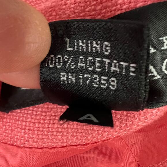 Linda Allard Ellen Tracy US 4 VINTAGE 80s Pink LINEN SILK Blend Pencil Skirt - Picture 8 of 9